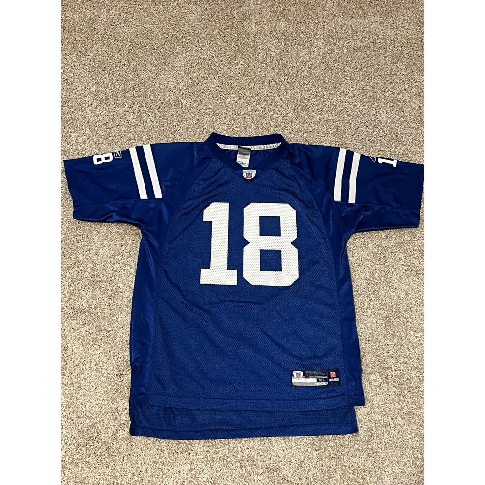 Peyton Manning #18 Colts Reebok On Field NFL Jersey YOUTH Size XL
